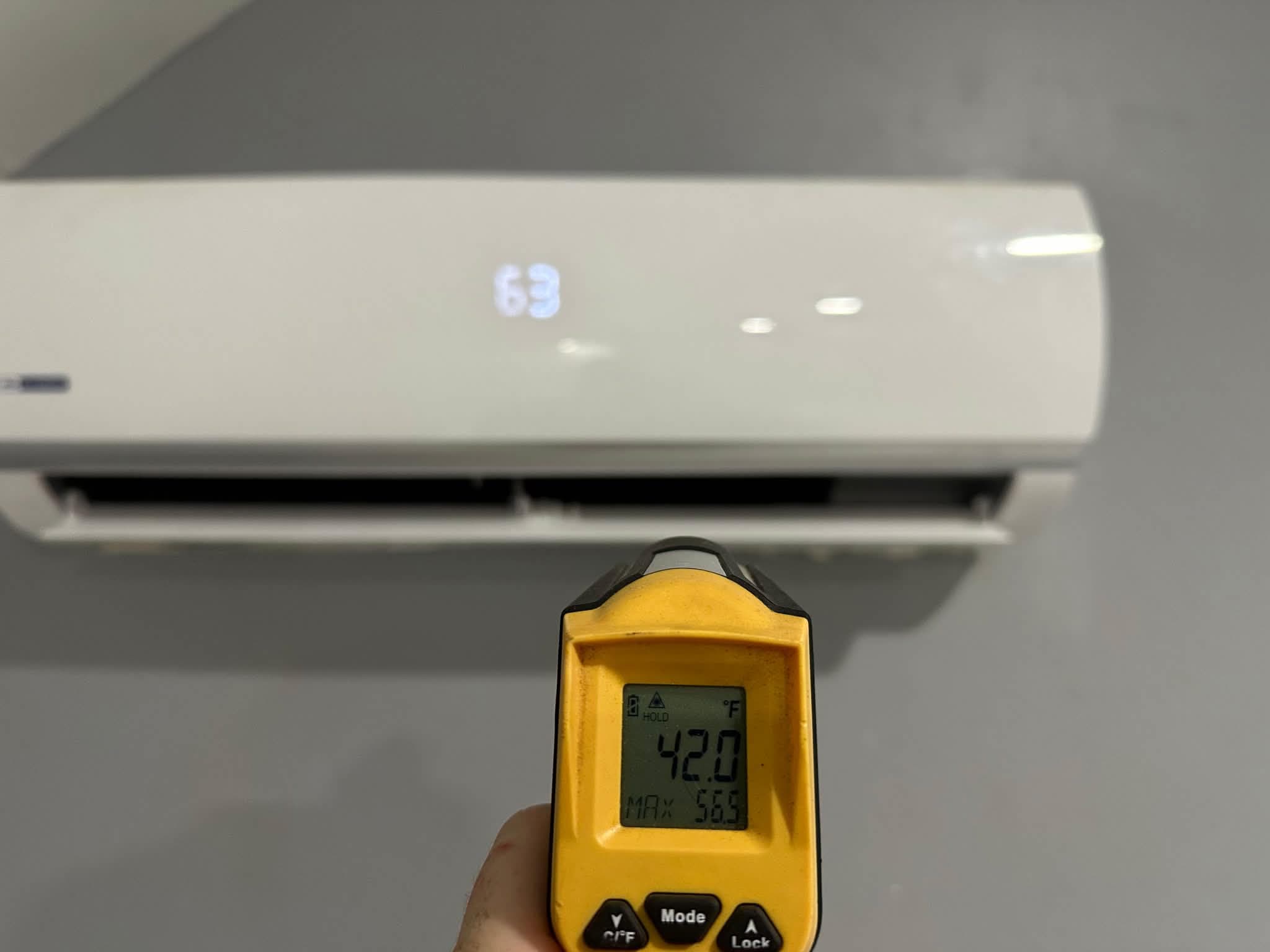 Mini Split Temp Check — 42°F